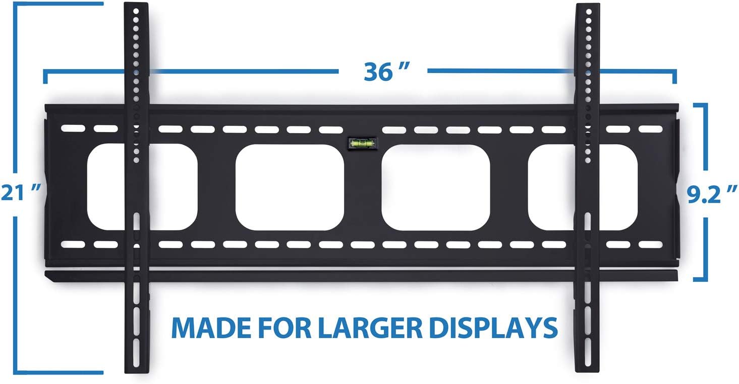 Mount-It! Low-Profile TV Mount | Flush Large TV Wall Mount | Slim Fixed Wall Mounting Bracket for 42-70 in. Screen Displays