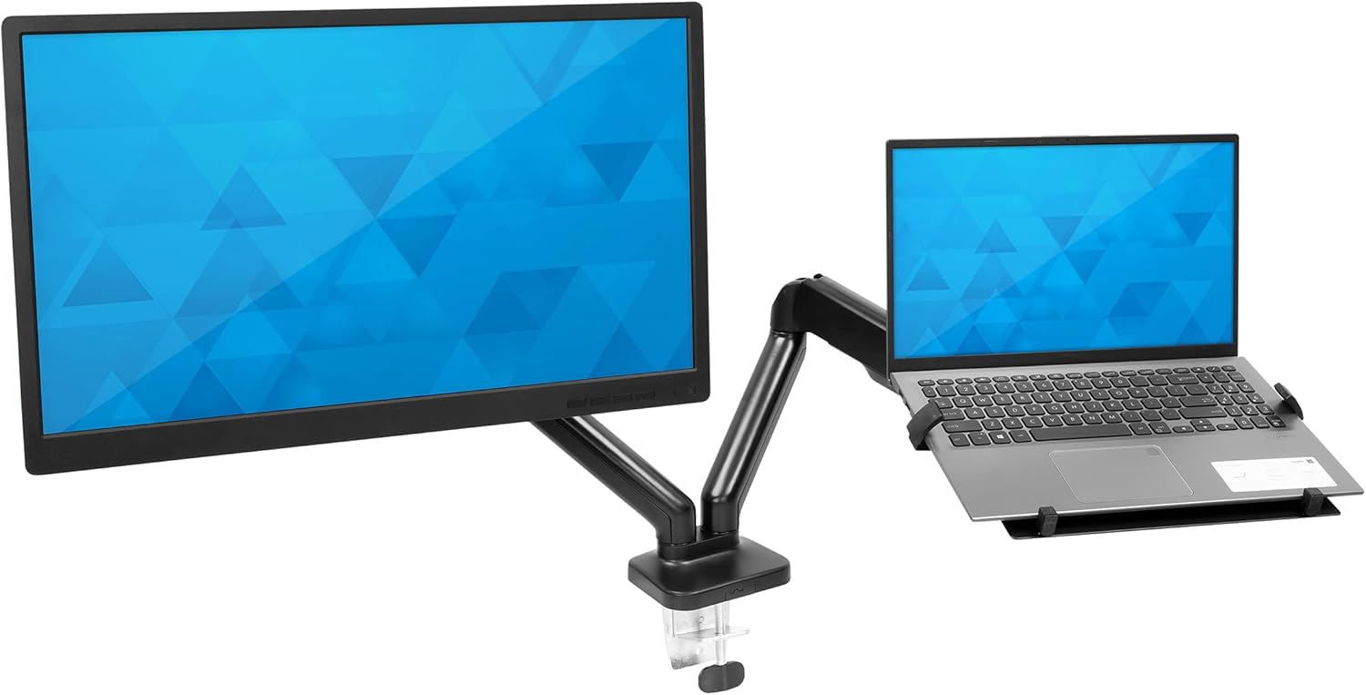 Mount-It! Height Adjustable Laptop and Monitor Desk Mount