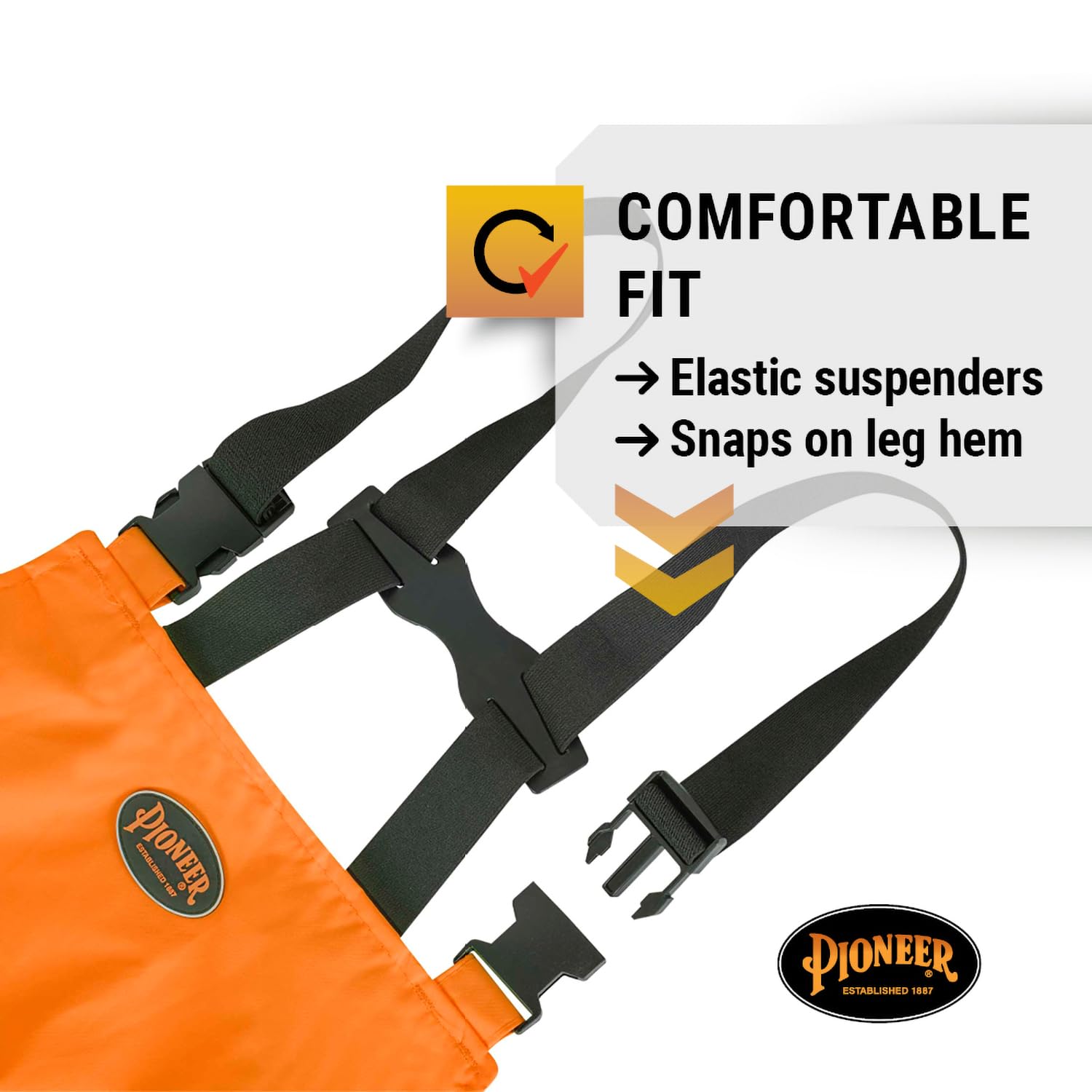 Pioneer High Visibility Rain Gear Safety Jacket and Bib Pants – Hi Vis Waterproof Reflective PVC Work Suit for Men