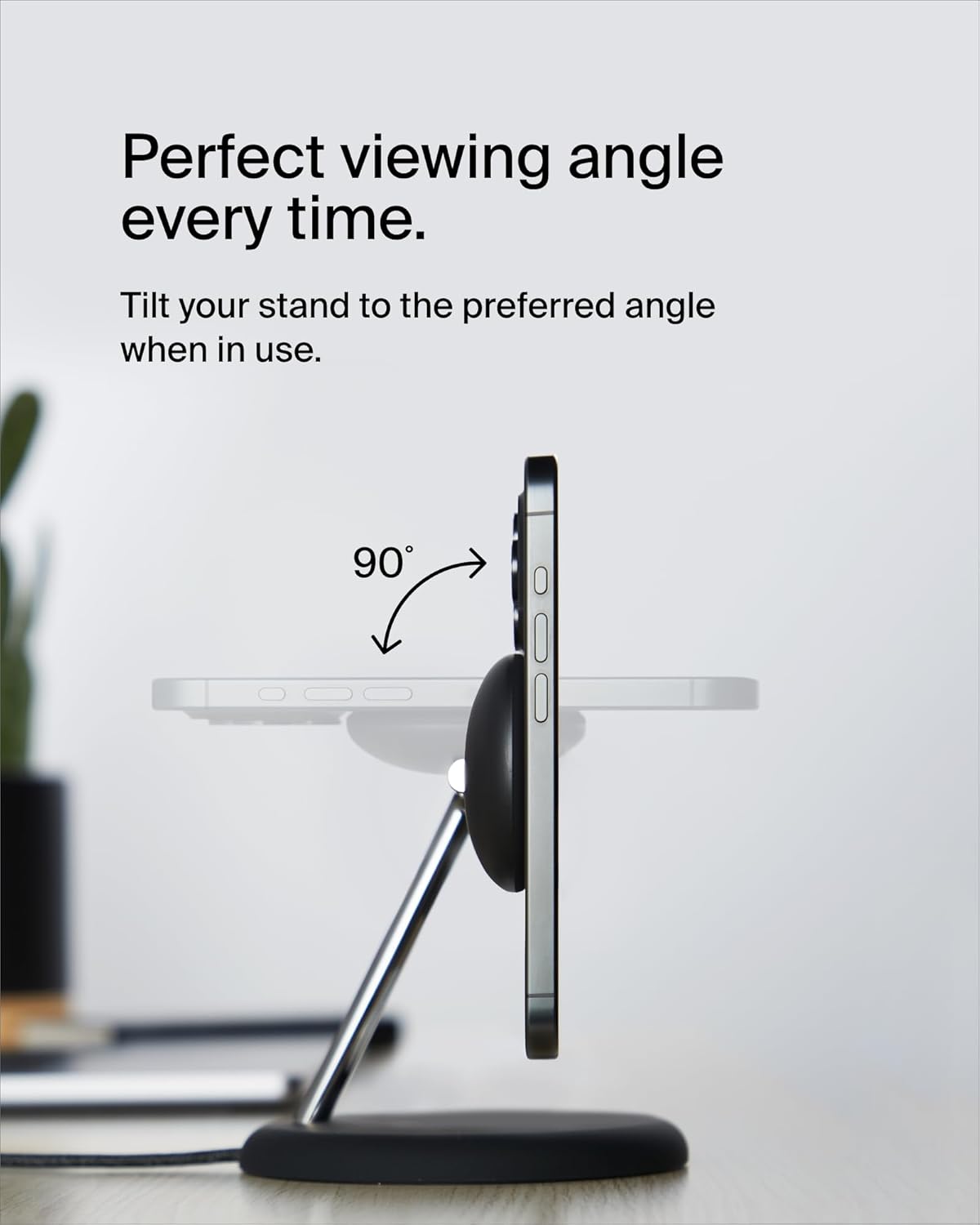 Belkin MagSafe-Compatible 3-in-1 Wireless Charger Stand 15W - Qi2-Certified Gen 2