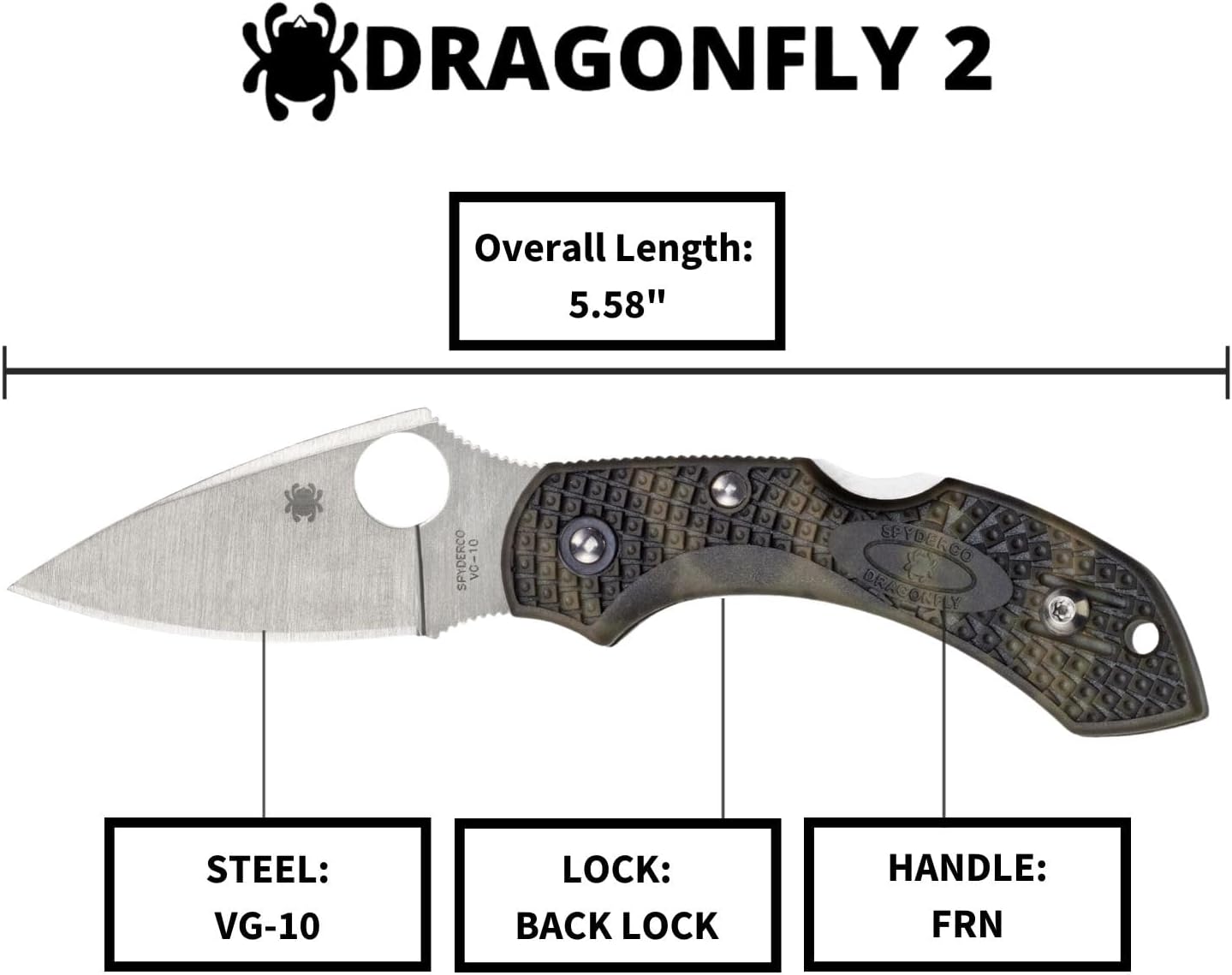 SPYDERCO Dragonfly 2 Lightweight Folding Knife
