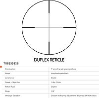 TRUGLO TRUSHOT Riflescope 1 in Aluminum Tube Duplex Reticle