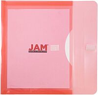 JAM PAPER Plastic Booklet Expansion Envelopes with Hook & Loop Closure - Letter