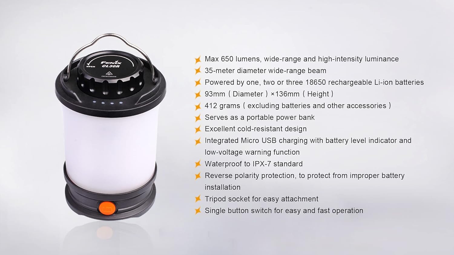 FENIX CL30R Rechargeable Camping Lantern