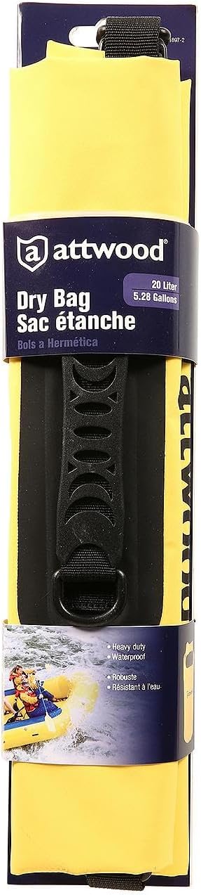 attwood Waterproof Dry Bag or Case - Roll Top Waterproof Backpack Sack or Case Keeps Gear Dry for Kayaking, Swimming