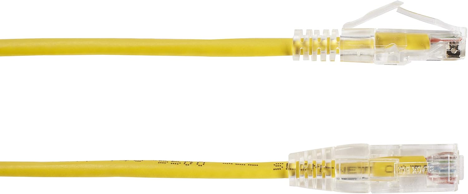 Black Box Slim-Net CAT6 3 ft Yellow 28-AWG Ethernet Patch Cable