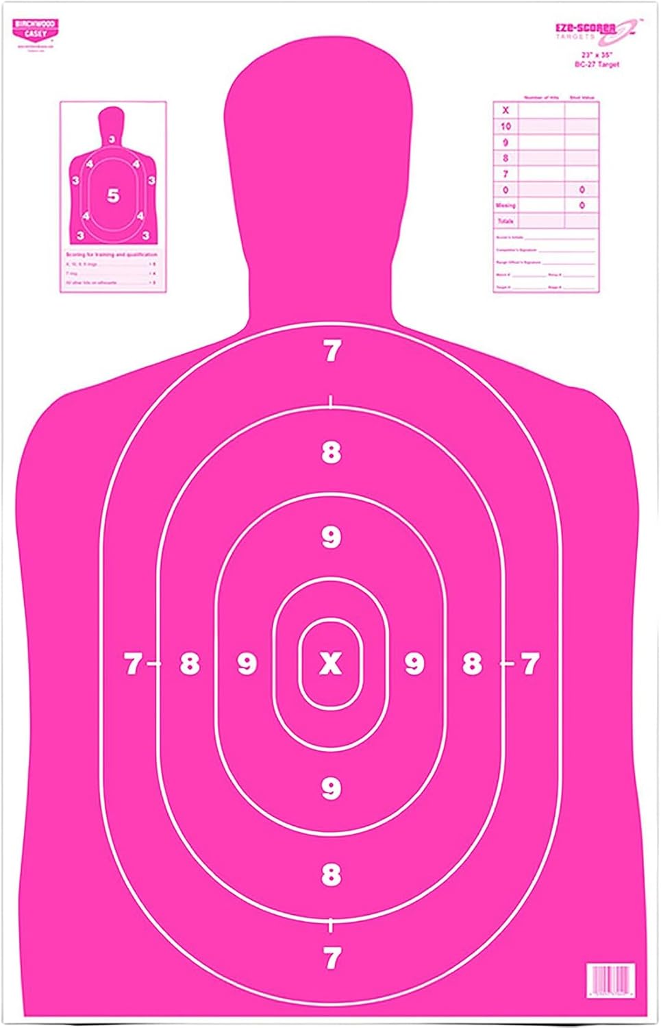 Birchwood Casey 23 x 35 Eze-Scorer BC-27 High-Contrast Silhouette Paper Targets