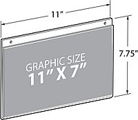 AZAR DISPLAYS U-Frame Wall-Mount Acrylic Sign Holders, Clear, Pack Of 10