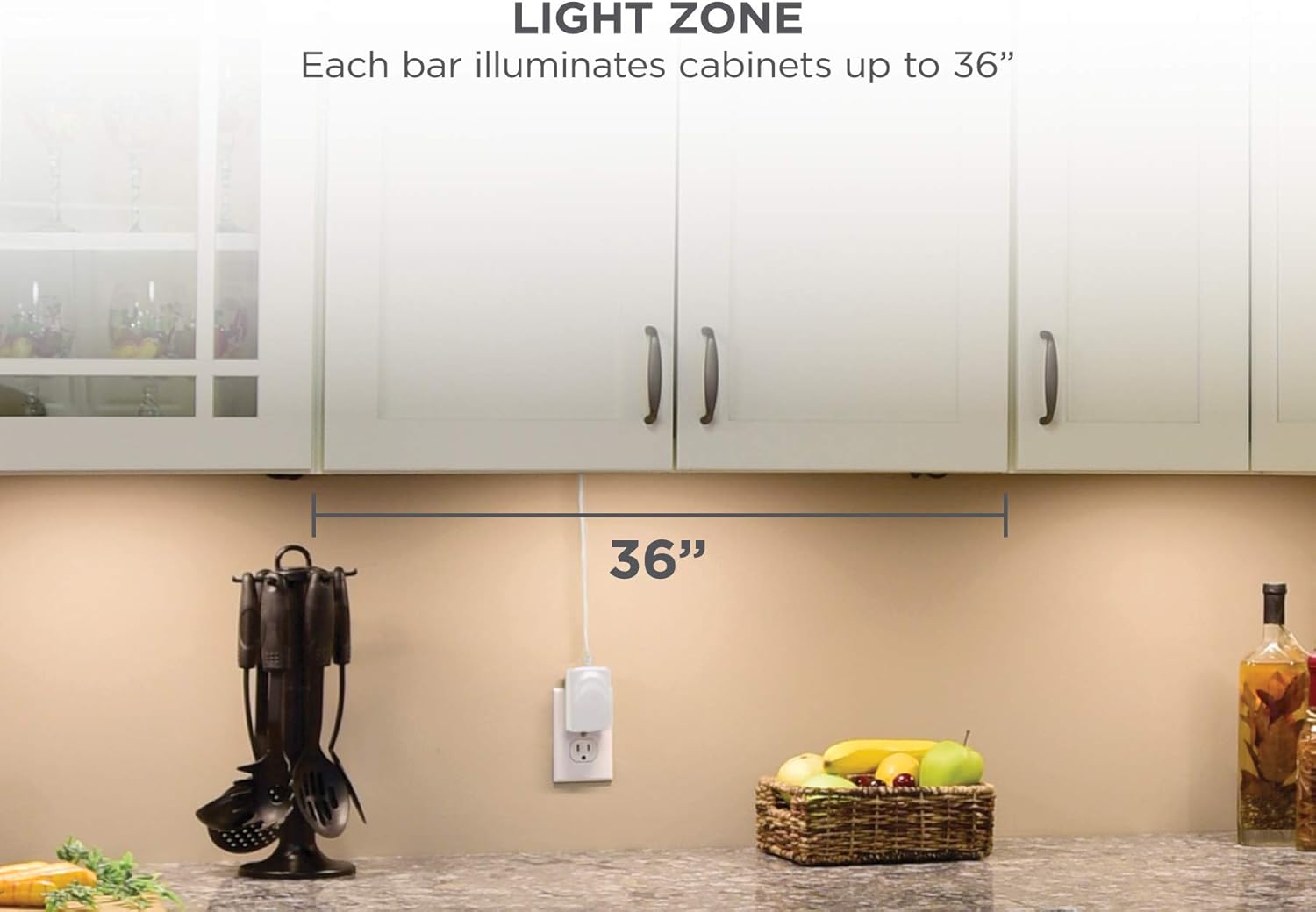 BLACK+DECKER LED Under Cabinet Lighting Kit - Linkable, Dimmable, Motion Sensor