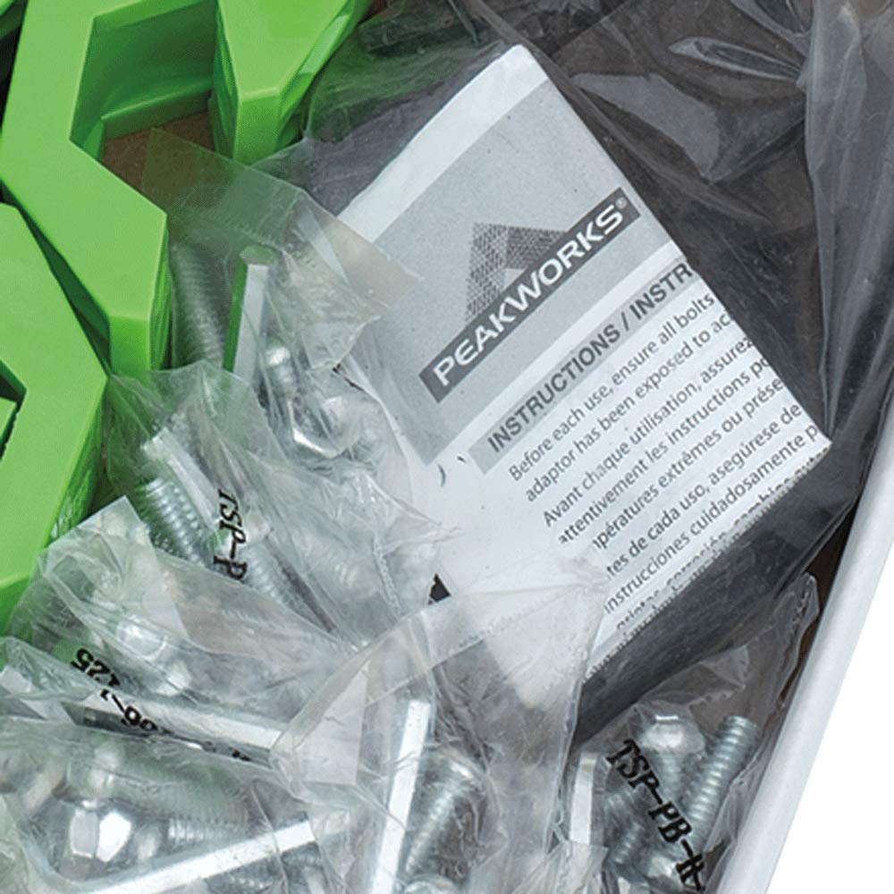 Peakworks Tool Tethering System, 1-1/16" x 1-1/4" Press Block, HDPE, Green (Pack of 10), V8561802 Pack 10