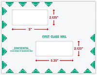 COMPLYRIGHT First Class Double-Window Tax Mailer Envelopes