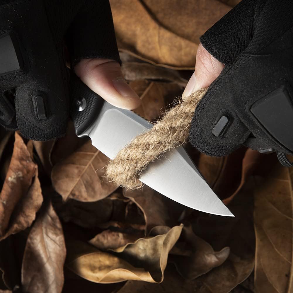 SENCUT Waxahachie Fixed Blade Knife, Full Tang Clip Point Satin 9Cr18MoV Blade with G10 Handle, Kydex Sheath