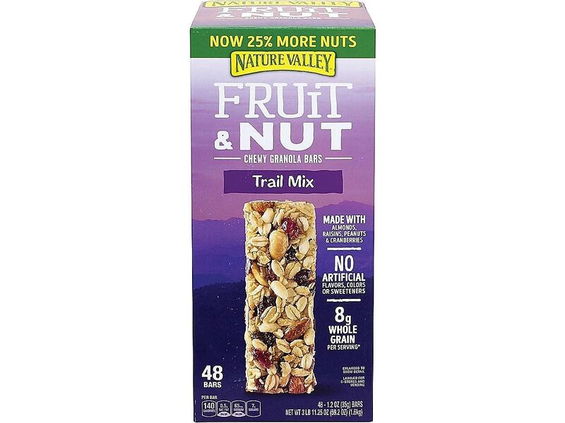 Nature Valley Chewy Fruit and Nut Granola Bars, Trail Mix Snack Bars, 48 ct, 57.6 OZ Fruit and Nut 1.2 Ounce (Pack of 1)