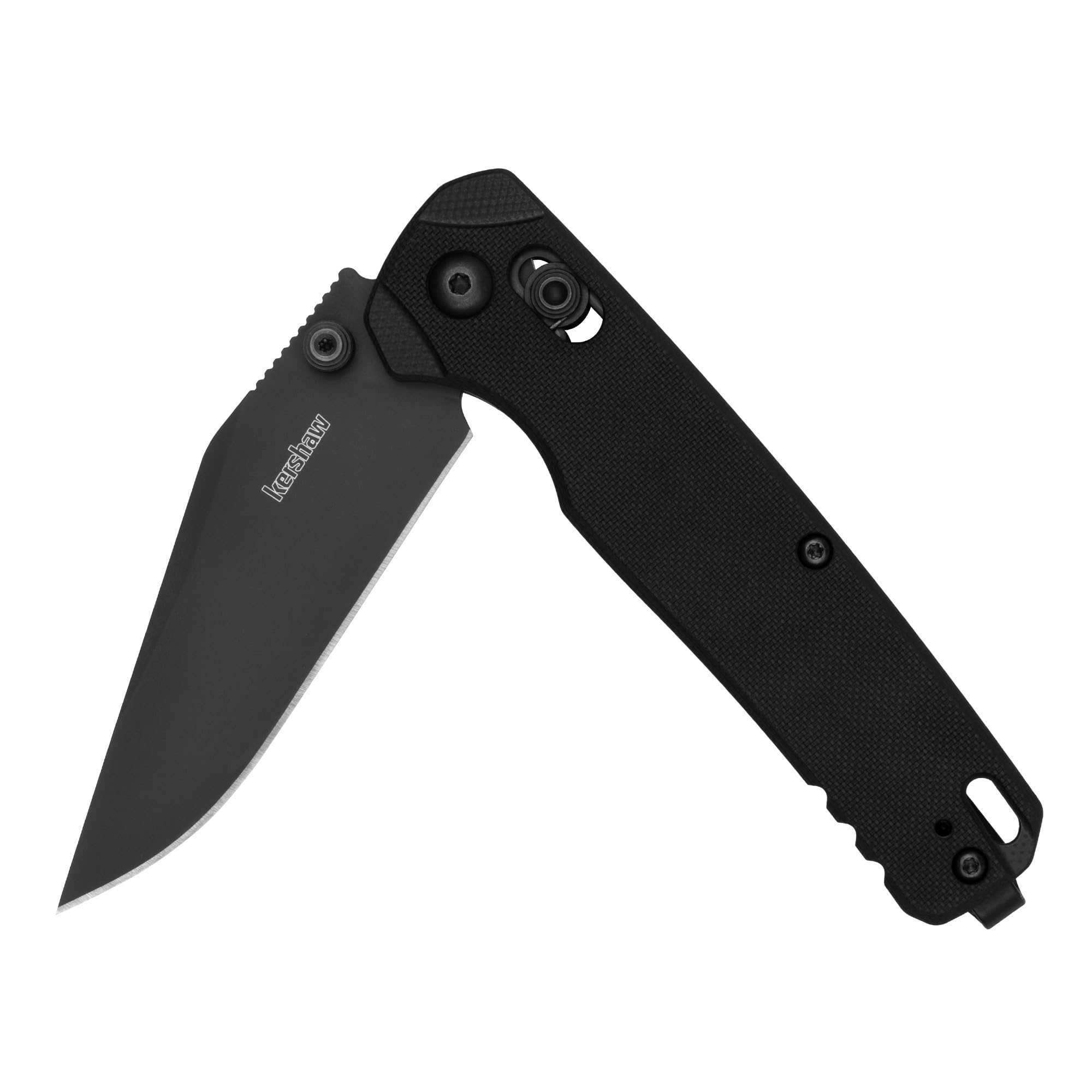 Kershaw Bel Air Clip Point Folding Pocket Knife, Magnacut Blade Steel, Black G10 Handle, Pocketclip, Made in the USA