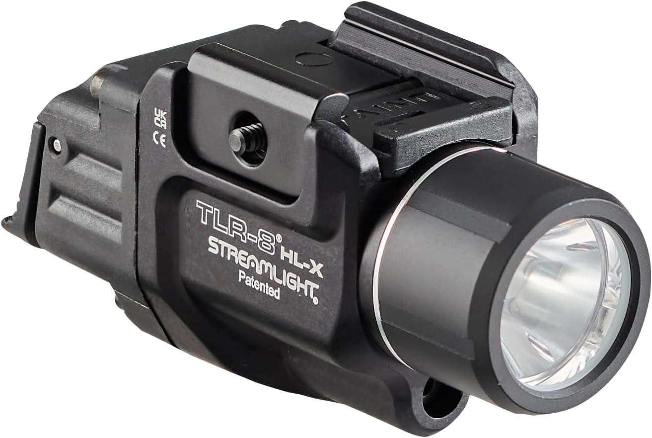 Streamlight 69465 TLR-8 HL-X USB 1000-Lumen Weapon Mounted Rechargeable Tactical Flashlight with Integrated Red Aiming Laser