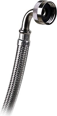 Certified Appliance Accessories Braided Stainless Steel Steam Dryer Installation Kit with 90° Elbow, Y Connector & Inlet Adapter, 6 ft