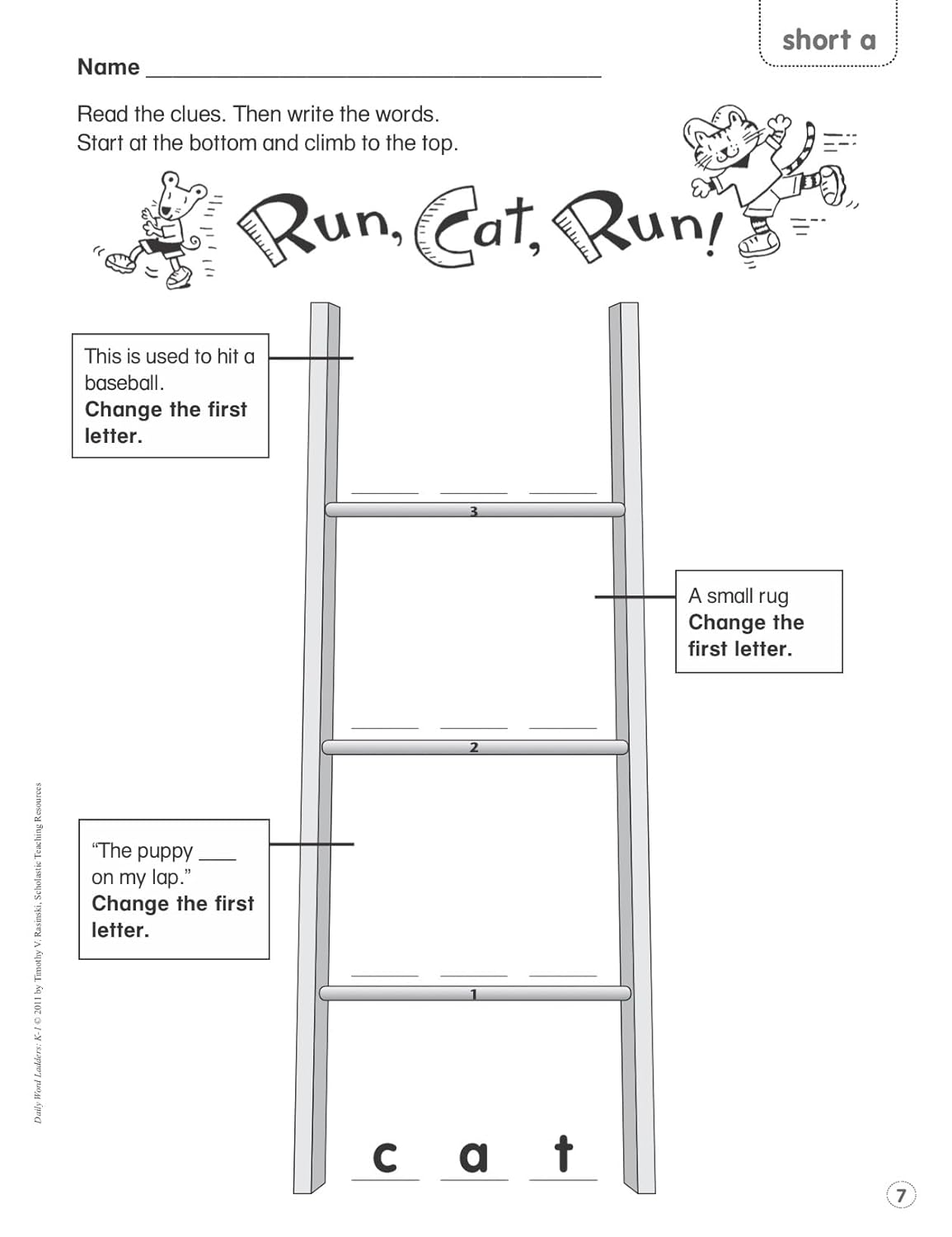 Scholastic Daily Word Ladders, Grades K-1