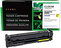 Clover Remanufactured Toner Cartridge (Reused OEM Chip) Replacement for HP 206A (W2112A) | Yellow