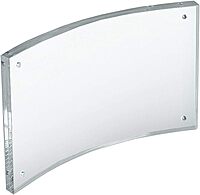 Azar Displays Curved Magnetic Acrylic Sign Holders, 4in x 6in, Clear - Pack of 2