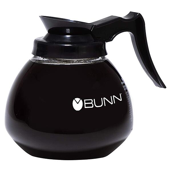 BUNN Glass Commercial 12-Cup Coffee Decanter, Clear/Black