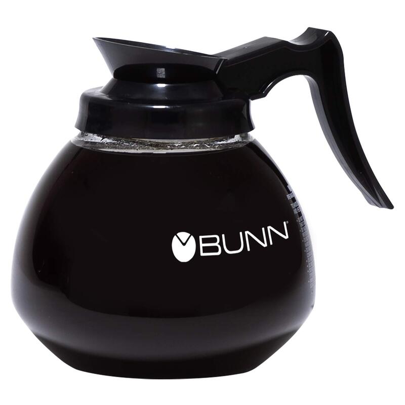 BUNN Glass Commercial 12-Cup Coffee Decanter, Clear/Black