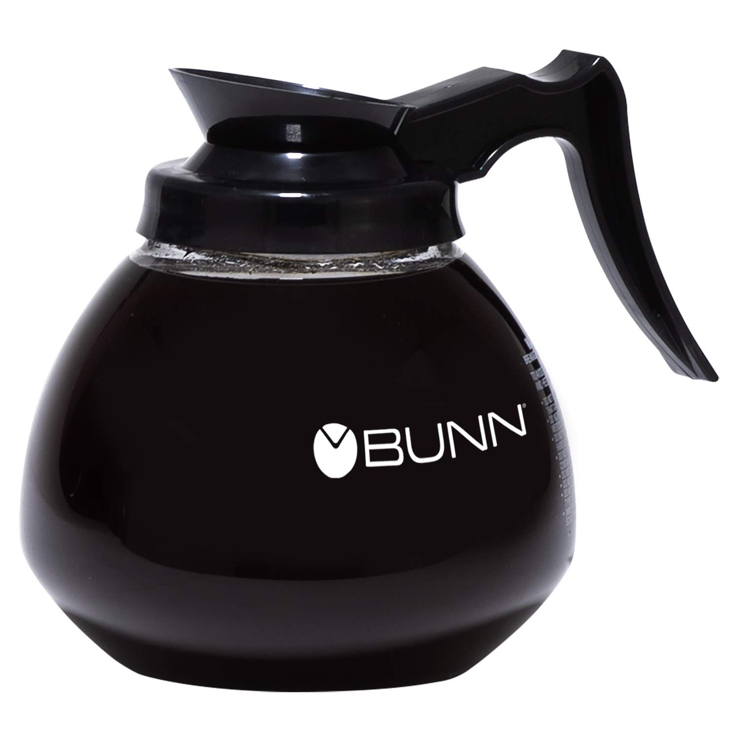 BUNN Glass Commercial 12-Cup Coffee Decanter, Clear/Black
