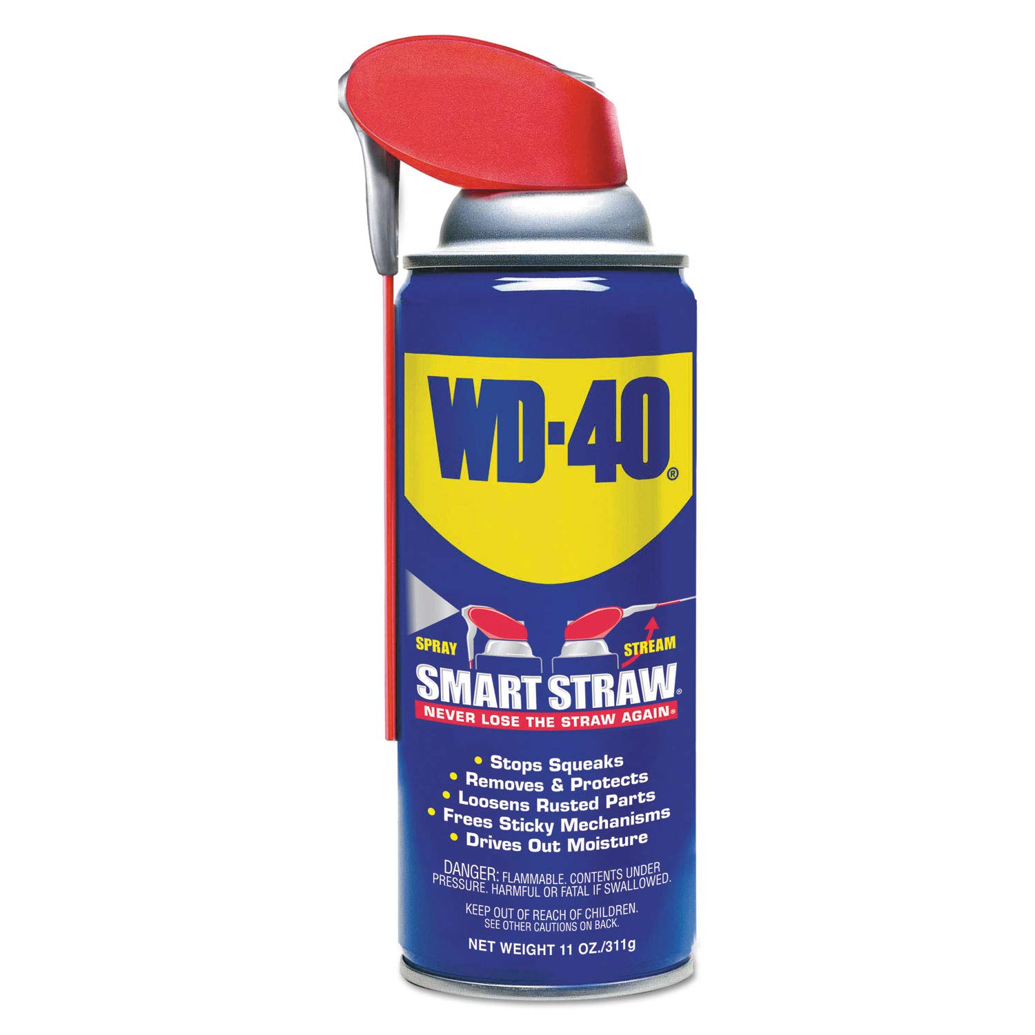 WD-40 Original Formula, Multi-Use Product with Smart Straw Sprays 2 Ways, 11 OZ 1 Pack