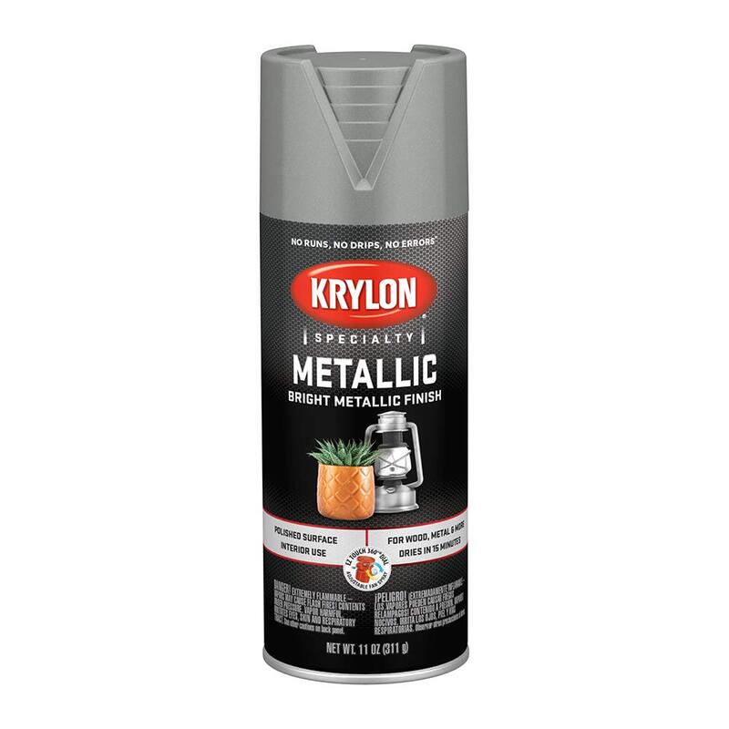 Krylon K1404 Metallic Spray Paint, Chrome Aluminum 11 Ounce (Pack of 1)