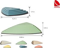 GONGE River Stones - Kids Play Stepping Stones for Balance and Coordination, Non-Slip, Stackable, Indoor/Outdoor, Set of 6