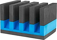 G. Outdoor Products G.P.S. Lightweight Soft Foam 4 Medium Frame Pistol Cradle Holder Organizer for Pistol Safe Storage - Black/Blue