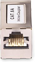 StarTech.com Shielded RJ45 Coupler, Inline Cat6a Coupler, Female to Female (F/F) T568B Pinout