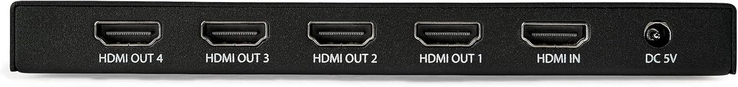StarTech.com HDMI Splitter - 4-Port - 4K 60Hz - HDMI Splitter 1 In 4 Out - 4 Way HDMI Splitter