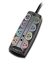 KENSINGTON SmartSockets Surge Protector, 8-Foot Cord