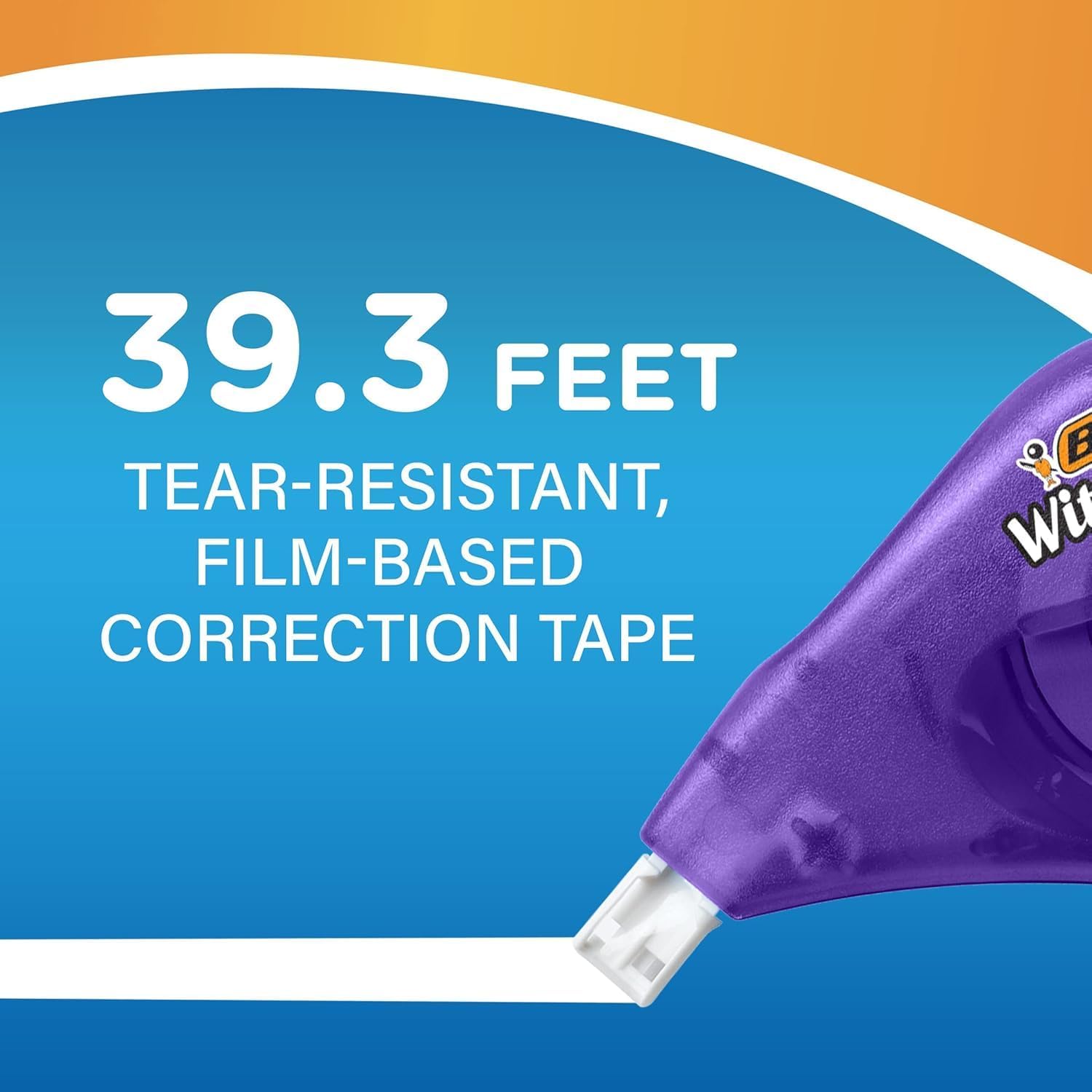BIC Wite-Out Brand EZ Correct Correction Tape, Applies Dry, 18-Count, Translucent Dispenser Shows How Much Tape is Remaining 18 Count (Pack of 1)