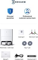 Ecovacs Deebot X1e Robot Vacuum Cleaner - 5000Pa, 260min Runtime