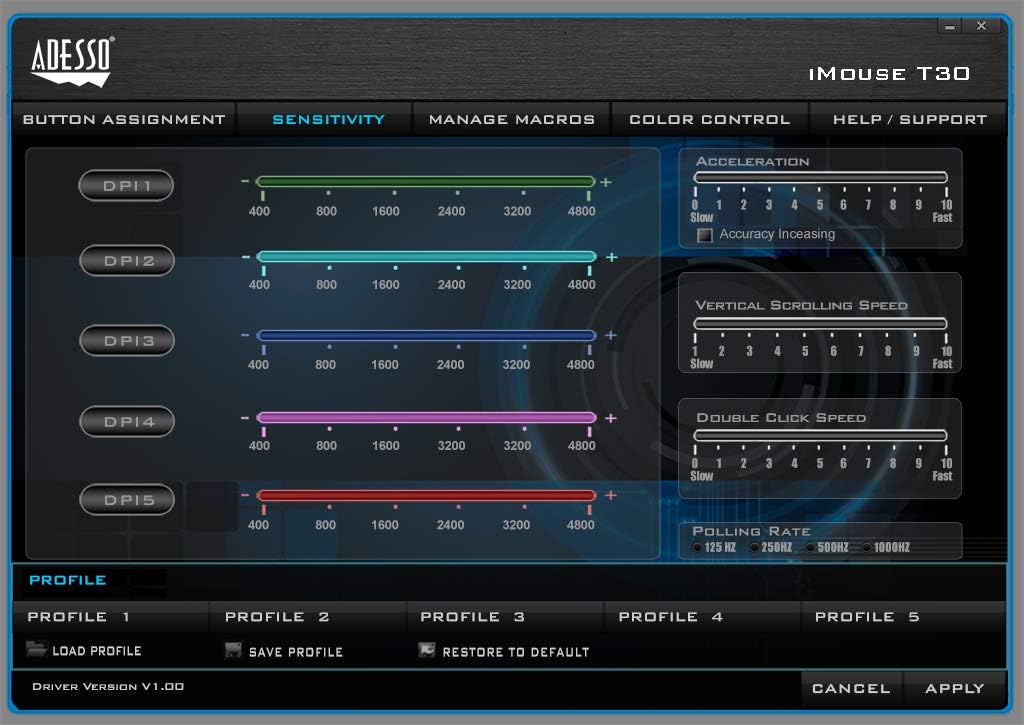 iMouse T30 Wireless Ergonomic Thumb Trackball Mouse with Nano USB Receiver, Programmable 7 Button Design