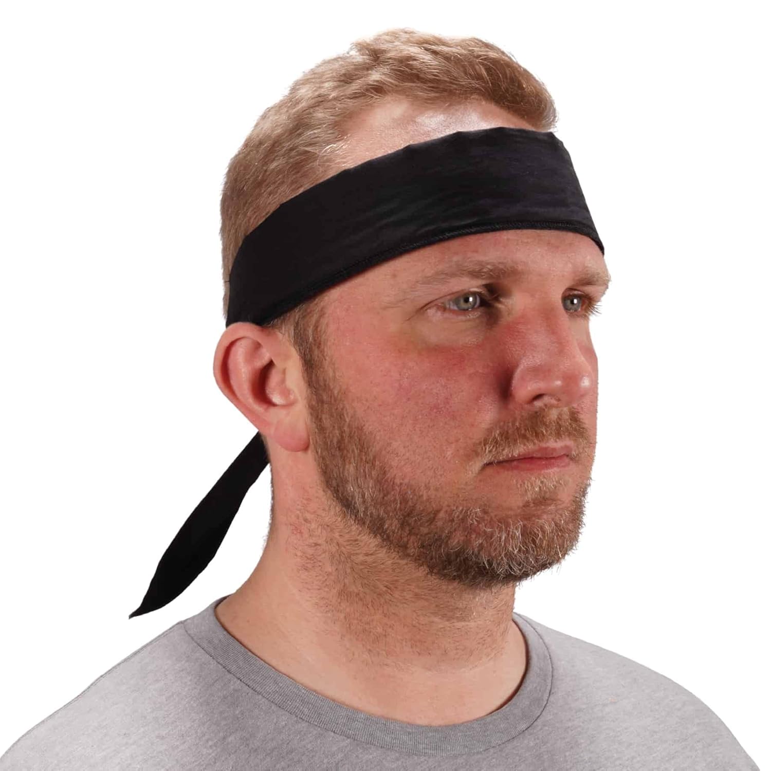 Ergodyne Chill-Its 6702 Evaporative Cooling Bandanas, Black, Pack Of 12 Bandanas