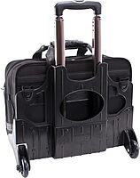 McKLEIN 17" Nylon Patented Detachable -Wheeled Laptop Overnight with Removable Briefcase- CHICAGO Black