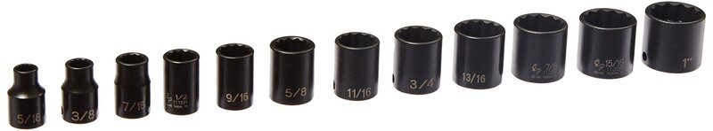 Grey Pneumatic 3/8” Dr. 12 Pc. 12 Pt. Standard Length Set