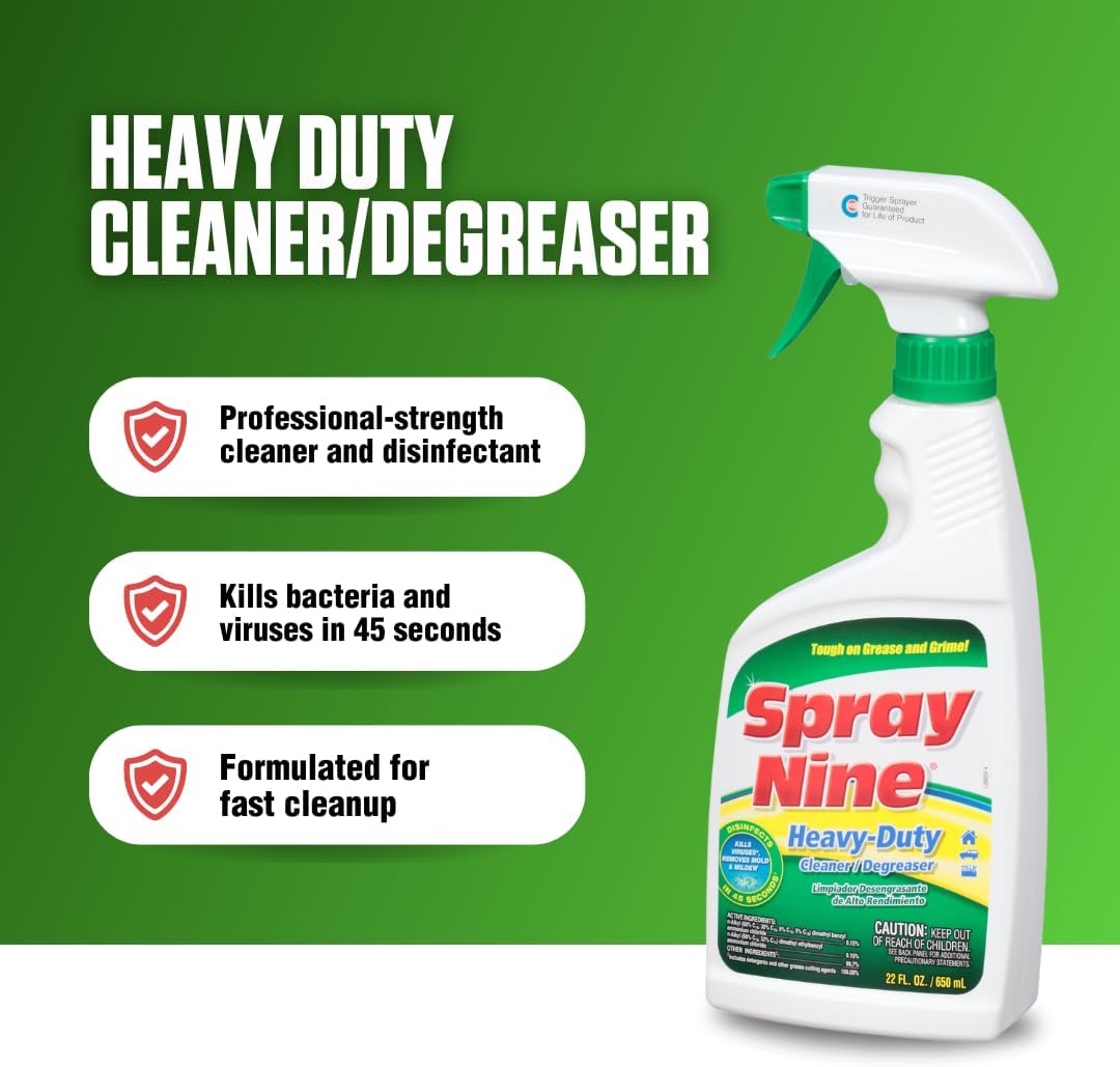 SPRAY NINE Heavy Duty Cleaner, Degreaser & Disinfectant
