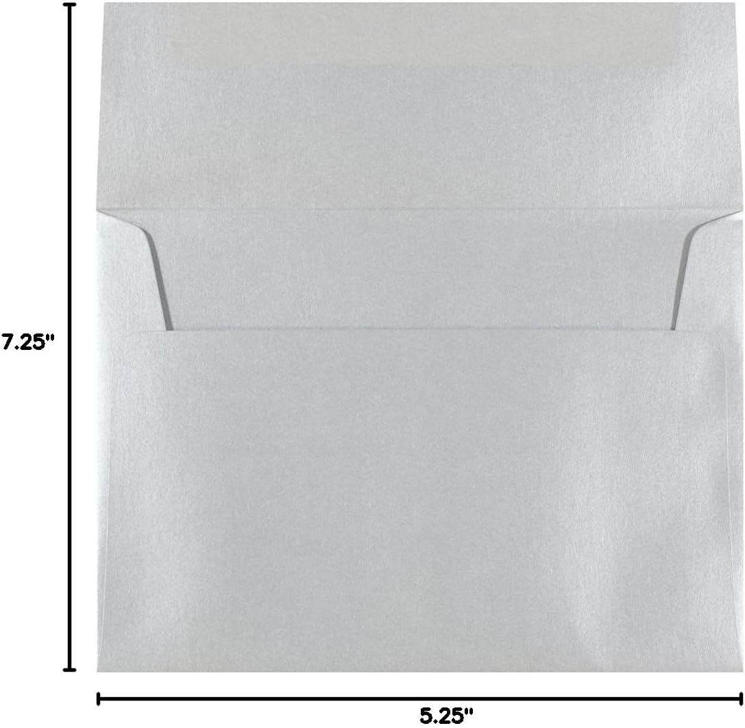 JAM PAPER Silver Stardream Metallic Invitation Envelopes