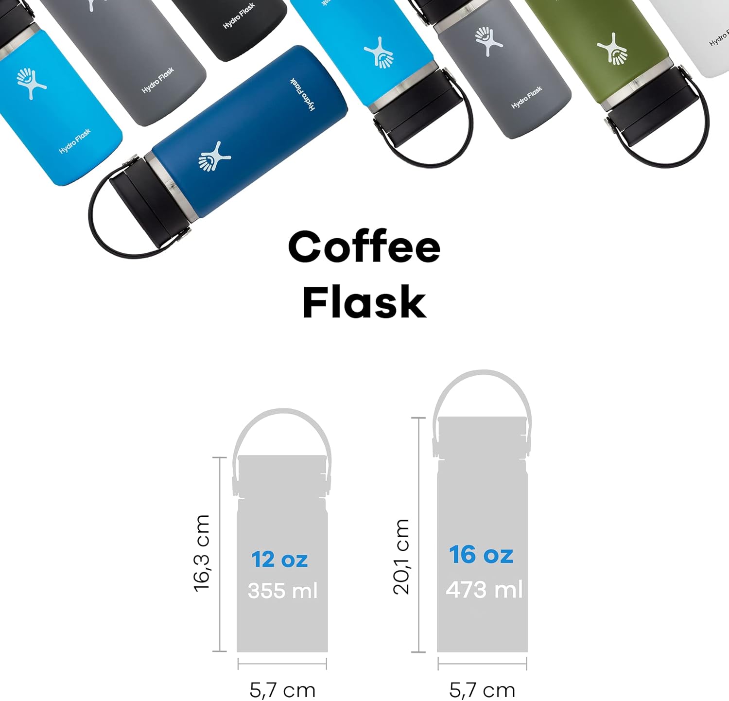 HYDRO FLASK Wide Mouth Insulated Bottle with Flex Sip Lid