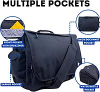 J World New York Thomas Laptop Messenger Bag for Women & Men. Kids Computer Bookbag Black