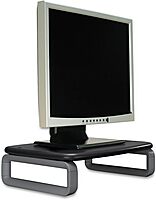 Kensington Monitor Stand Plus w/ SmartFit System, Supports 80 lbs, 16 x 11.5 x 6 in, Black/Gray