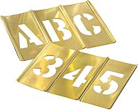 CH Hanson 10074 4" Brass Letters & Numbers Set 45 pc