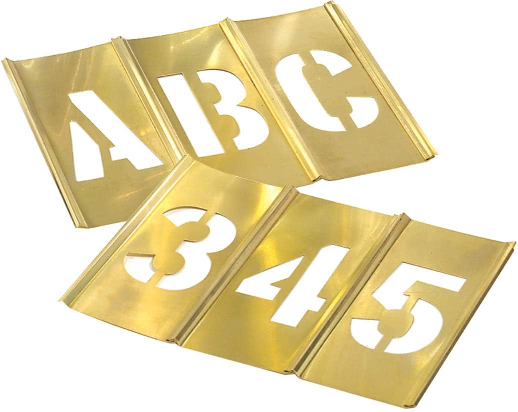 CH Hanson 10074 4" Brass Letters & Numbers Set 45 pc