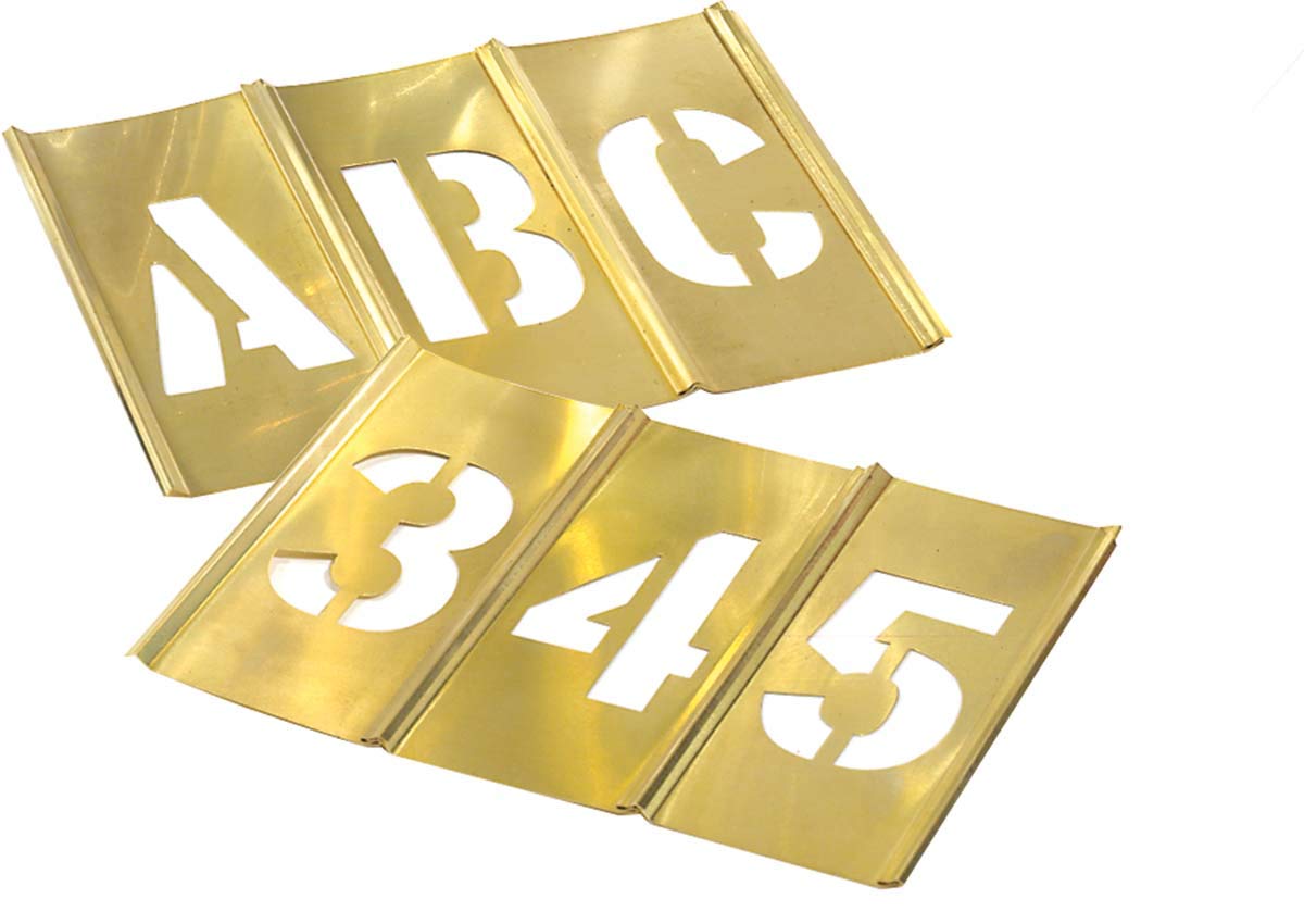 CH Hanson 10074 4" Brass Letters & Numbers Set 45 pc