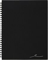 Office Depot Wirebound Notebook, 7 1/4in x 9 1/2in, 1 Subject, Narrow Ruled, 160 Pages (80 Sheets), Black, ODUS1402-026