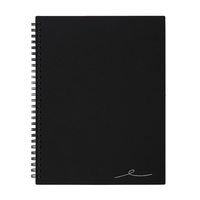 Office Depot Wirebound Notebook, 7 1/4in x 9 1/2in, 1 Subject, Narrow Ruled, 160 Pages (80 Sheets), Black, ODUS1402-026