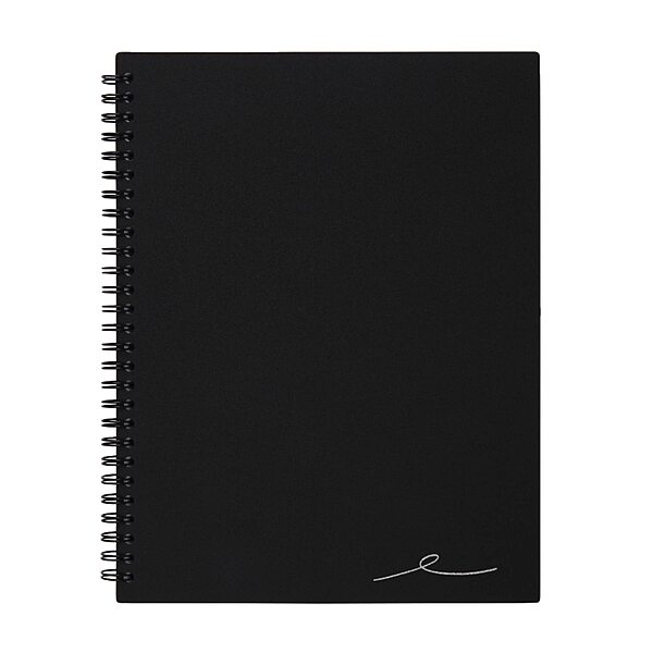 Office Depot Wirebound Notebook, 7 1/4in x 9 1/2in, 1 Subject, Narrow Ruled, 160 Pages (80 Sheets), Black, ODUS1402-026